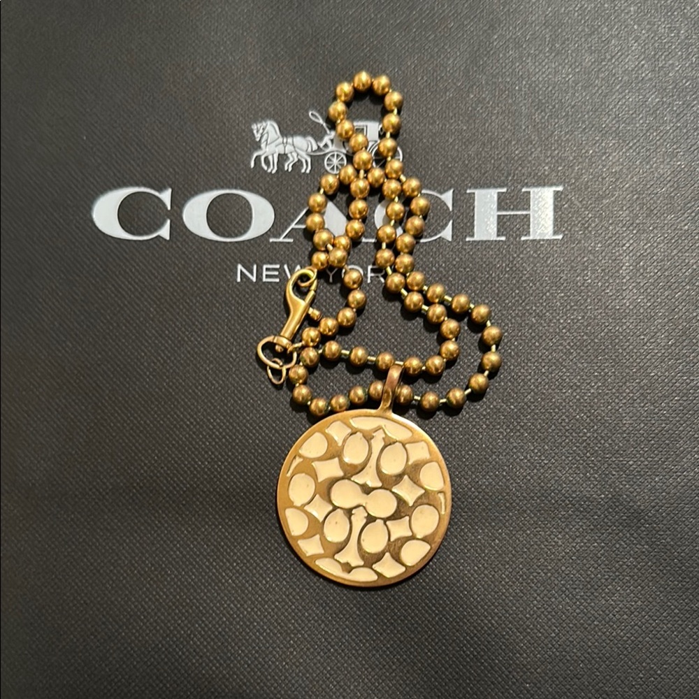 Coach Gold-Tone Pendant Necklace